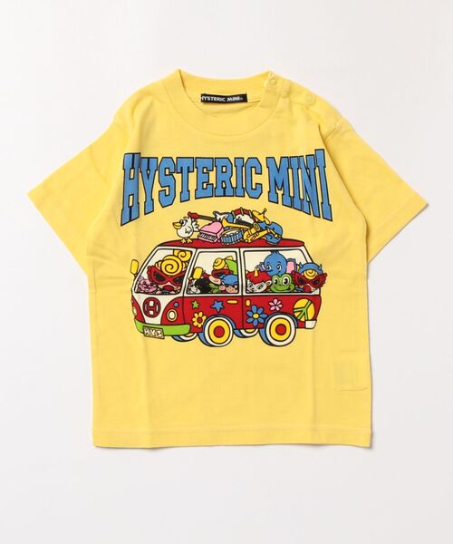 HYSTERIC MINI(ヒステリックミニ)の「A DRIVE WITH HYS MINI BAND WAGON 半袖Tシャツ(Tシャツ/カットソー・キッズ・ホワイト/レモンイエロー/ライトピンク・90)」の2枚目の写真