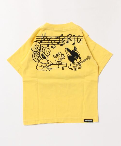 HYSTERIC MINI(ヒステリックミニ)の「A DRIVE WITH HYS MINI BAND WAGON 半袖Tシャツ(Tシャツ/カットソー・キッズ・ホワイト/レモンイエロー/ライトピンク・90)」の4枚目の写真