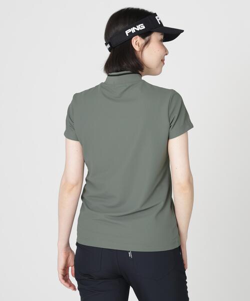PING(ピン)の「【PING APPAREL】ワッフルロゴジャカード衿半袖ハイネックシャツ (LADIES)(Tシャツ/カットソー・レディース・ホワイト/グレー/ブラック・L/M/S/LL)」の6枚目の写真