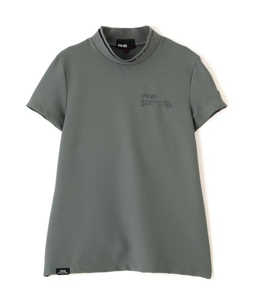 PING(ピン)の「【PING APPAREL】ワッフルロゴジャカード衿半袖ハイネックシャツ (LADIES)(Tシャツ/カットソー・レディース・ホワイト/グレー/ブラック・L/M/S/LL)」の9枚目の写真