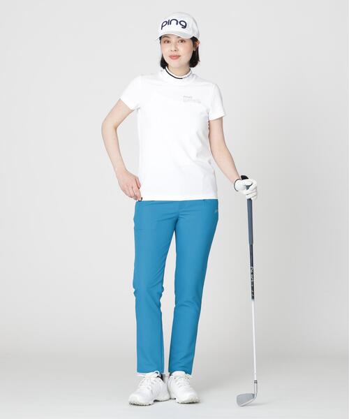 PING(ピン)の「【PING APPAREL】ワッフルロゴジャカード衿半袖ハイネックシャツ (LADIES)(Tシャツ/カットソー・レディース・ホワイト/グレー/ブラック・L/M/S/LL)」の13枚目の写真
