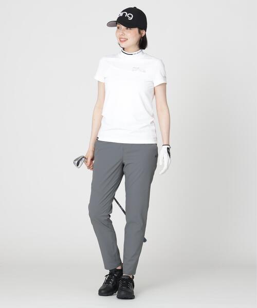PING(ピン)の「【PING APPAREL】ワッフルロゴジャカード衿半袖ハイネックシャツ (LADIES)(Tシャツ/カットソー・レディース・ホワイト/グレー/ブラック・L/M/S/LL)」の14枚目の写真