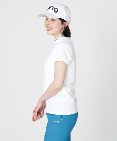 PING(ピン)の「【PING APPAREL】ワッフルロゴジャカード衿半袖ハイネックシャツ (LADIES)(Tシャツ/カットソー・レディース・ホワイト/グレー/ブラック・L/M/S/LL)」の16枚目の写真