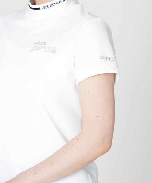 PING(ピン)の「【PING APPAREL】ワッフルロゴジャカード衿半袖ハイネックシャツ (LADIES)(Tシャツ/カットソー・レディース・ホワイト/グレー/ブラック・L/M/S/LL)」の19枚目の写真
