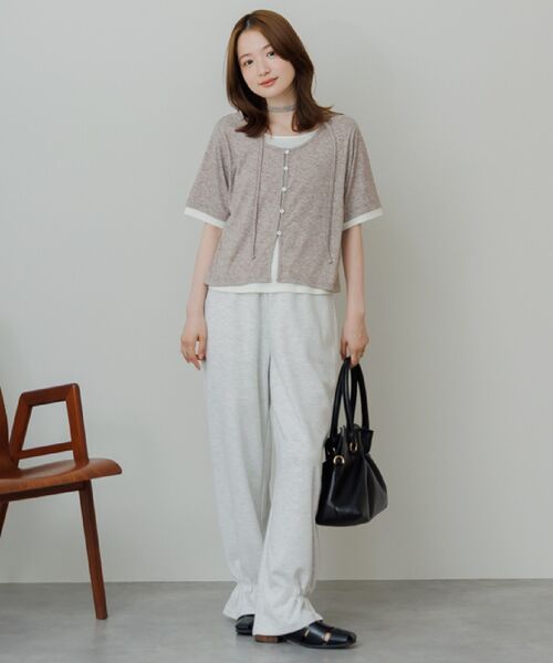 RETRO GIRL(レトロガール)の「フェイクレイヤード半袖カットソー(Tシャツ/カットソー・レディース・ライトグレー/ブルー/ブラウン・FREE)」の19枚目の写真