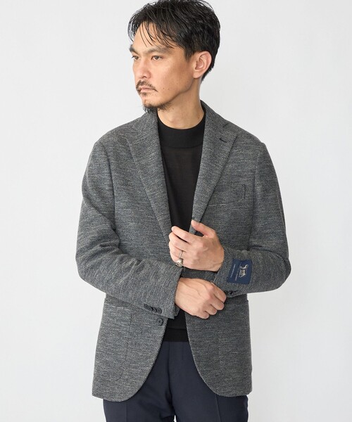 SHIPS(シップス)の「SHIPS:〈FUNCTION〉LANIFICIO ROMA ウールブレンド ジャージー ジャケット(テーラードジャケット・メンズ・ダークグレー/ネイビー・SMALL/LARGE/MEDIUM/X-LARGE)」の5枚目の写真
