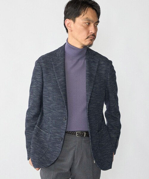 SHIPS(シップス)の「SHIPS:〈FUNCTION〉LANIFICIO ROMA ウールブレンド ジャージー ジャケット(テーラードジャケット・メンズ・ダークグレー/ネイビー・SMALL/LARGE/MEDIUM/X-LARGE)」の10枚目の写真