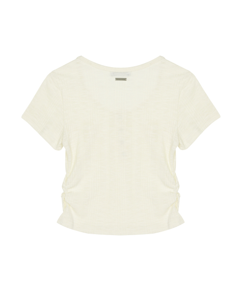 NICK&NICOLE(ニックアンドニコール)の「HENLEY NECK BUTTON TOP_BEIGE(Tシャツ/カットソー・レディース・その他・FREE)」の2枚目の写真