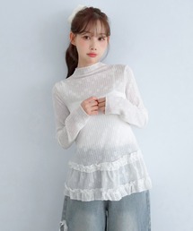 レースハイネック フリルTシャツ/2026 AW COLLECTION