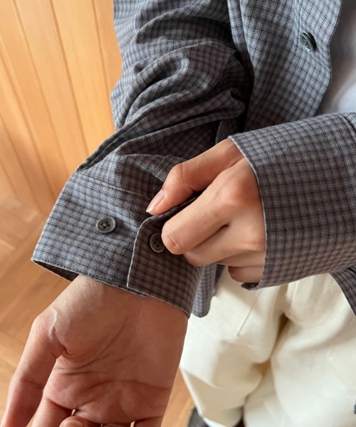 BROKEN BASE(ブロークンベース)の「Pin-check shirt / ピンチェックシャツ(シャツ/ブラウス・メンズ・ブラック/グレー・LARGE/MEDIUM)」の22枚目の写真