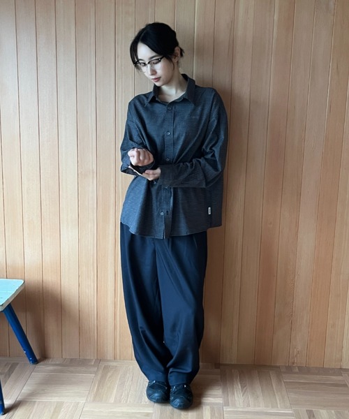 BROKEN BASE(ブロークンベース)の「Pin-check shirt / ピンチェックシャツ(シャツ/ブラウス・メンズ・ブラック/グレー・LARGE/MEDIUM)」の9枚目の写真