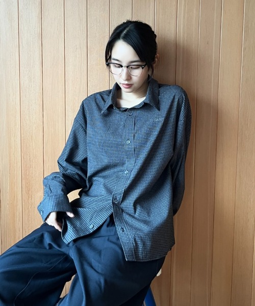 BROKEN BASE(ブロークンベース)の「Pin-check shirt / ピンチェックシャツ(シャツ/ブラウス・メンズ・ブラック/グレー・LARGE/MEDIUM)」の4枚目の写真
