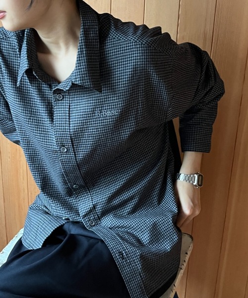 BROKEN BASE(ブロークンベース)の「Pin-check shirt / ピンチェックシャツ(シャツ/ブラウス・メンズ・ブラック/グレー・LARGE/MEDIUM)」の5枚目の写真