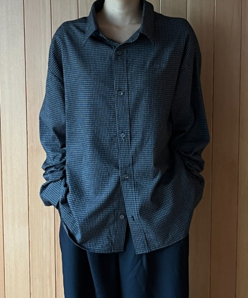 BROKEN BASE(ブロークンベース)の「Pin-check shirt / ピンチェックシャツ(シャツ/ブラウス・メンズ・ブラック/グレー・LARGE/MEDIUM)」の12枚目の写真