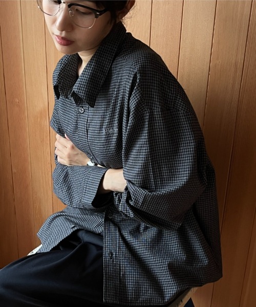BROKEN BASE(ブロークンベース)の「Pin-check shirt / ピンチェックシャツ(シャツ/ブラウス・メンズ・ブラック/グレー・LARGE/MEDIUM)」の6枚目の写真