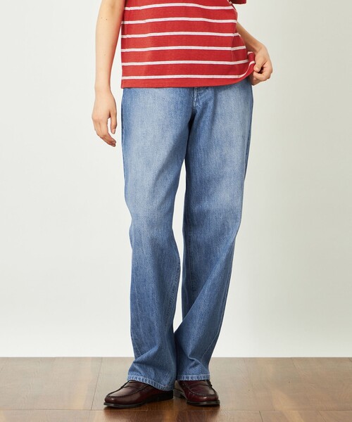 MACKINTOSH PHILOSOPHY(マッキントッシュ フィロソフィー)の「GREY LABEL シンチバックワイドデニム(その他パンツ・レディース・ブラック/ライトブルー・2)」の1枚目の写真