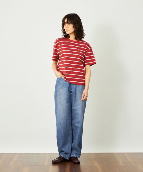 MACKINTOSH PHILOSOPHY(マッキントッシュ フィロソフィー)の「GREY LABEL シンチバックワイドデニム(その他パンツ・レディース・ブラック/ライトブルー・2)」の4枚目の写真