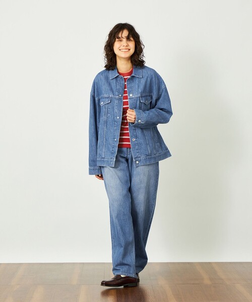 MACKINTOSH PHILOSOPHY(マッキントッシュ フィロソフィー)の「GREY LABEL シンチバックワイドデニム(その他パンツ・レディース・ブラック/ライトブルー・2)」の5枚目の写真