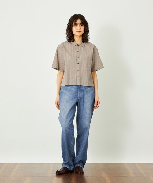 MACKINTOSH PHILOSOPHY(マッキントッシュ フィロソフィー)の「GREY LABEL シンチバックワイドデニム(その他パンツ・レディース・ブラック/ライトブルー・2)」の6枚目の写真