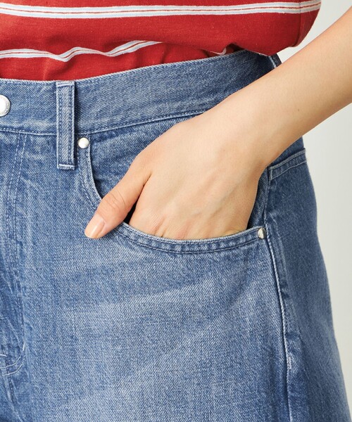 MACKINTOSH PHILOSOPHY(マッキントッシュ フィロソフィー)の「GREY LABEL シンチバックワイドデニム(その他パンツ・レディース・ブラック/ライトブルー・2)」の11枚目の写真