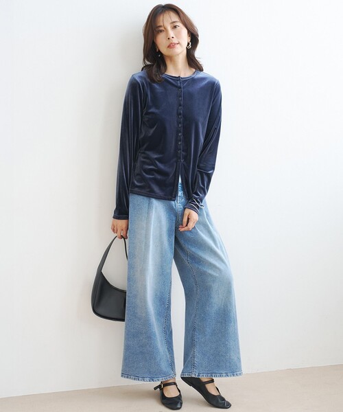 UNFILO(アンフィーロ)の「【一部店舗限定】UNFILO DENIM タックワイド(デニムパンツ・レディース・グレー系3/スカイブルー系1・X-LARGE)」の20枚目の写真