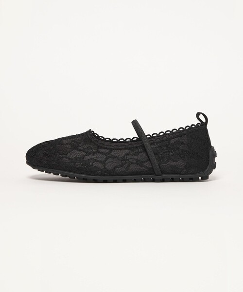 SY UNITED ARROWS(シーユナイテッドアローズ)の「<SY>レースバレエ フラット20↑(バレエシューズ・レディース・ベージュ/ブラック・22.5cm/23cm/23.5cm/24cm/24.5cm/25cm)」の2枚目の写真