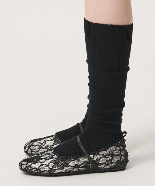 SY UNITED ARROWS(シーユナイテッドアローズ)の「<SY>レースバレエ フラット20↑(バレエシューズ・レディース・ベージュ/ブラック・22.5cm/23cm/23.5cm/24cm/24.5cm/25cm)」の16枚目の写真