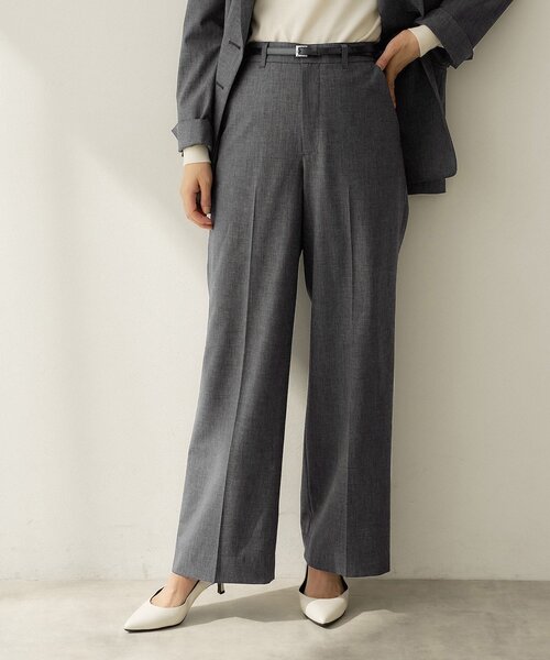UNTITLED(アンタイトル)の「【セットアップ】ウールブレンドワイドパンツ(その他パンツ・レディース・ダークグレー/サンドベージュ/ブラック・44/46/48/50/00/01/02/03/04/42)」の1枚目の写真