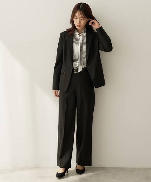 UNTITLED(アンタイトル)の「【セットアップ】ウールブレンドワイドパンツ(その他パンツ・レディース・ダークグレー/サンドベージュ/ブラック・44/46/48/50/00/01/02/03/04/42)」の6枚目の写真
