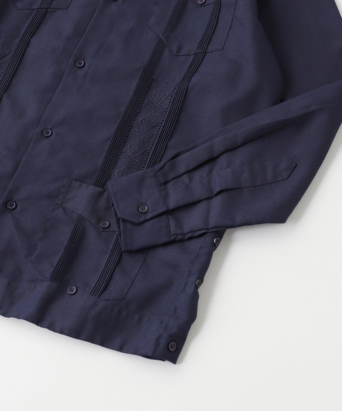 JOURNAL STANDARD（ジャーナルスタンダード）の「YUCACHEN Guayabera Shirts（シャツ/ブラウス・メンズ・アイボリー/ネイビー・38/40）」の5枚目の写真
