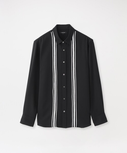 LOVELESS(ラブレス)の「ブライトコードトリミングシャツ(シャツ/ブラウス・メンズ・オフホワイト/ブラック・L/M)」の2枚目の写真