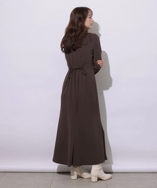 Mystrada(マイストラーダ)の「長袖ドレープワンピース(ワンピース・レディース・ブラウン/ベージュ系その他・38/36/34)」の7枚目の写真