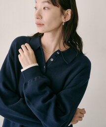 レイヤード風配色ニット