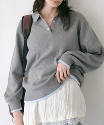 レイヤード風配色ニット