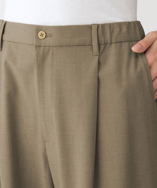 無印良品(ムジルシリョウヒン)の「紳士 乾きやすいワンタックワイドパンツ(その他パンツ・メンズ・チャコールグレー/ブラウン系/ベージュ/ブラック・S/XL/L/M)」の20枚目の写真