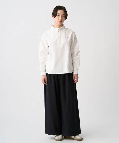 DANTON(ダントン)の「Women's Oxford Round Collar Pullover Shirt(シャツ/ブラウス・レディース・ホワイト/オフホワイト・36/38/34)」の6枚目の写真