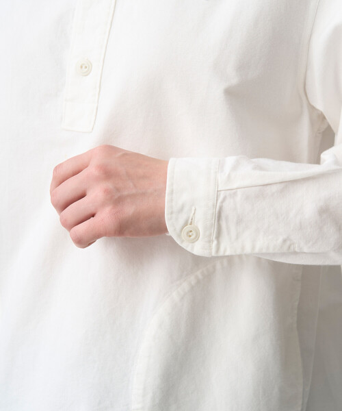 DANTON(ダントン)の「Women's Oxford Round Collar Pullover Shirt(シャツ/ブラウス・レディース・ホワイト/オフホワイト・36/38/34)」の7枚目の写真