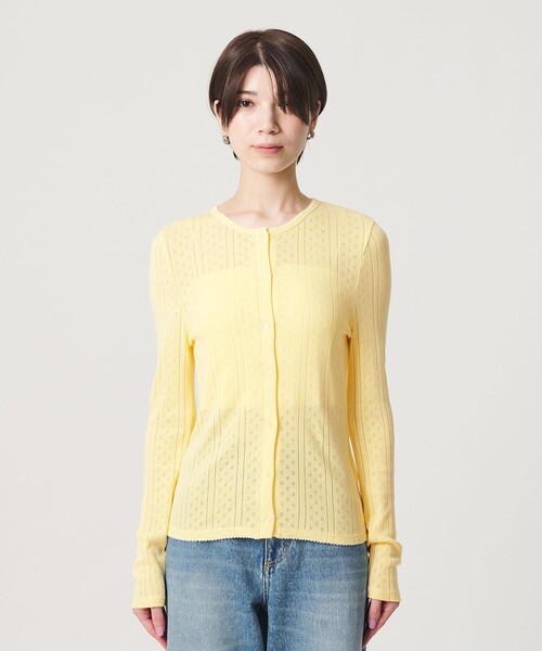 PALM(パーム)の「【別注】<PALM>クルーネック カーディガン(カーディガン/ボレロ・レディース・オフホワイト/イエロー/ブラウン系・FREE)」の12枚目の写真