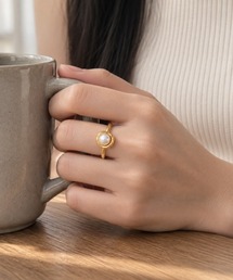 【lux sea jewelry（ラックス・シー・ジュエリー）】パール サークルラインリング lux-ring-14-15【RBTS】