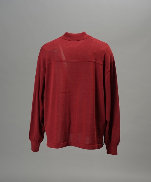 MAISON SPECIAL（メゾンスペシャル）の「《UNISEX》ダブルポケットプライムオーバーミリタリーニットシャツ/Double Pocket Prime-Over Military Knit Shirt【MAISON SPECIAL/メゾンスペシャル】（カーディガン/ボレロ・メンズ・バーガンディー/ブラック/グリーン・0/1/2）」の12枚目の写真