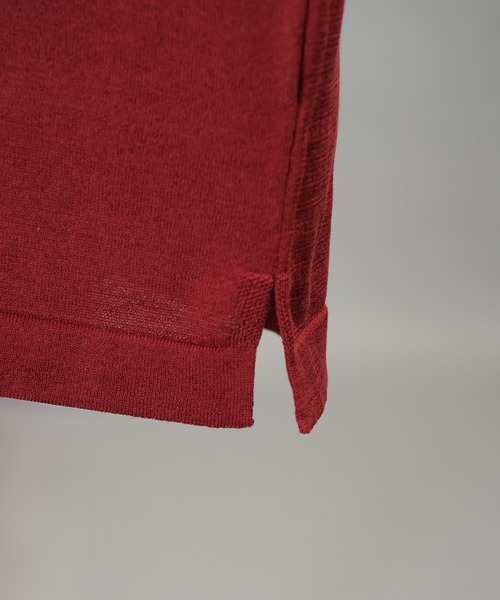 MAISON SPECIAL（メゾンスペシャル）の「《UNISEX》ダブルポケットプライムオーバーミリタリーニットシャツ/Double Pocket Prime-Over Military Knit Shirt【MAISON SPECIAL/メゾンスペシャル】（カーディガン/ボレロ・メンズ・バーガンディー/ブラック/グリーン・0/1/2）」の15枚目の写真