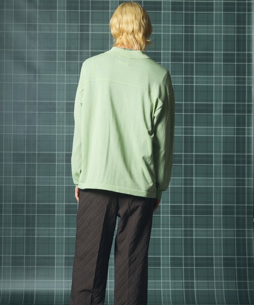 MAISON SPECIAL（メゾンスペシャル）の「《UNISEX》ダブルポケットプライムオーバーミリタリーニットシャツ/Double Pocket Prime-Over Military Knit Shirt【MAISON SPECIAL/メゾンスペシャル】（カーディガン/ボレロ・メンズ・バーガンディー/ブラック/グリーン・0/1/2）」の22枚目の写真