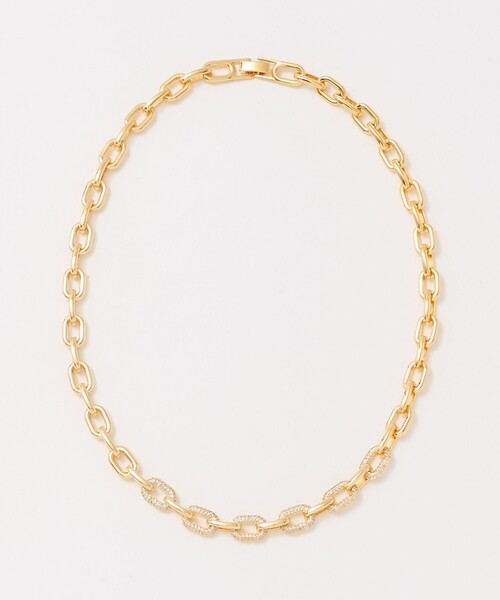 UNITED ARROWS（ユナイテッドアローズ）の「パヴェ シック チェーンネックレス（ネックレス・レディース・シルバー/ゴールド・FREE）」の3枚目の写真