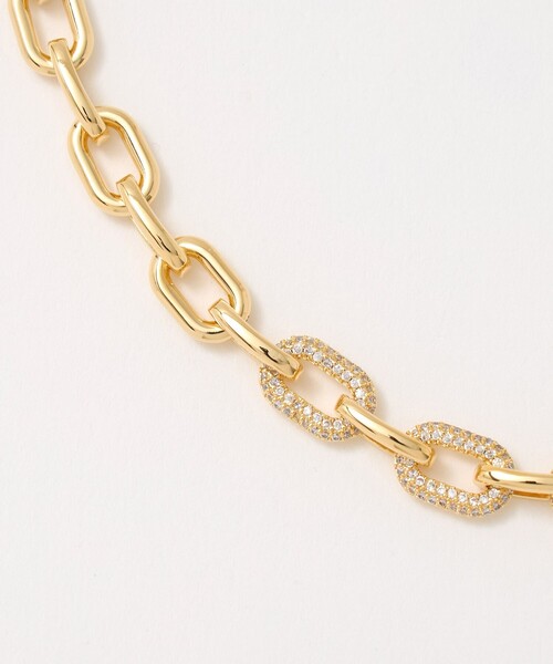 UNITED ARROWS（ユナイテッドアローズ）の「パヴェ シック チェーンネックレス（ネックレス・レディース・シルバー/ゴールド・FREE）」の4枚目の写真