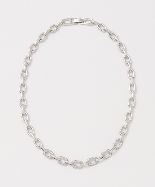 UNITED ARROWS（ユナイテッドアローズ）の「パヴェ シック チェーンネックレス（ネックレス・レディース・シルバー/ゴールド・FREE）」の6枚目の写真