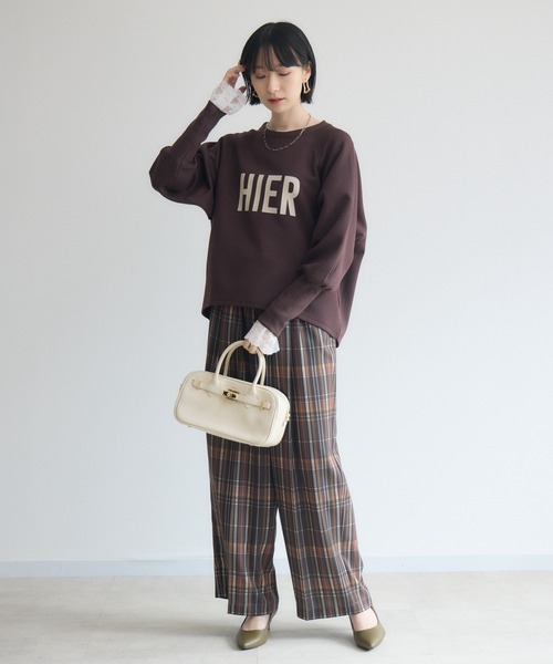 Paradise Picnic（パラダイスピクニック）の「SUGAR ROSE 袖レースクルーネックプルオーバー（Tシャツ/カットソー・レディース・チャコールグレー/ホワイト/ブルー・FREE）」の4枚目の写真