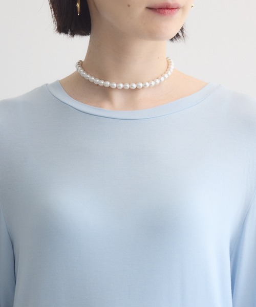 Paradise Picnic（パラダイスピクニック）の「SUGAR ROSE 袖レースクルーネックプルオーバー（Tシャツ/カットソー・レディース・チャコールグレー/ホワイト/ブルー・FREE）」の22枚目の写真