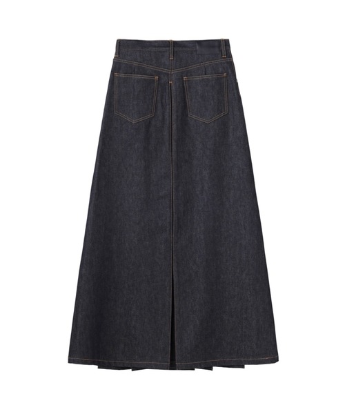 JOHN LAWRENCE SULLIVAN（ジョンローレンスサリバン）の「RIGID DENIM HAKAMA SKIRT（デニムスカート・レディース・インディゴブルー・X-SMALL/MEDIUM/SMALL）」の2枚目の写真