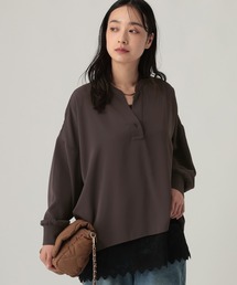 【ON/OFFで着まわせる】バックサテンスキッパーブラウス/1071893