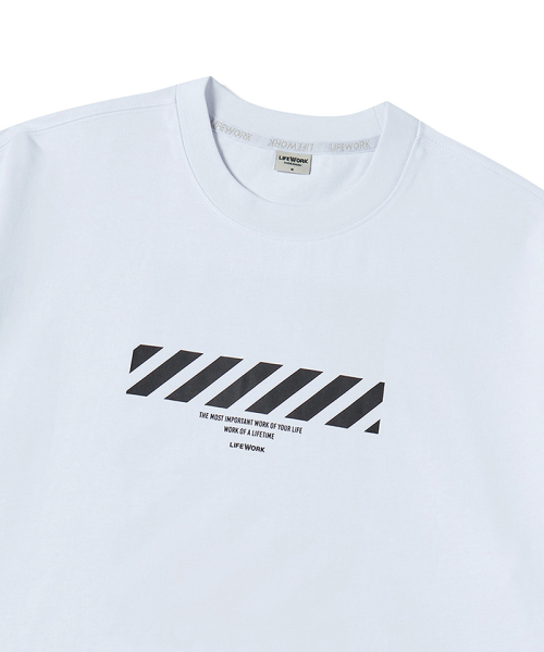 LIFE WORK(ライフワーク)の「スタンダードブロックヒップドッグ半袖Tシャツ(Tシャツ/カットソー・メンズ・ホワイト/ブラック・MEDIUM/LARGE)」の4枚目の写真